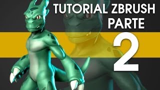 TUTORIAL ZBRUSH EN ESPAÑOL  MODELAR UN POKEMON FUSION  Parte 2 [upl. by Akenehs]