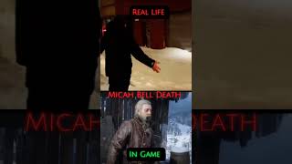 Micah Bell Death IRL VS In Game shorts rdr2 reddeadredemption [upl. by Pavier112]