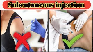 Subcutaneous injection 💉 Injection technique  Subcutaneous injection techniques [upl. by Ennairda]