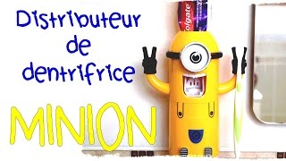 DISTRIBUTEUR DE DENTIFRICE MINION ESSAI ET TEST EN DIRECT [upl. by Thorman]