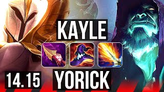 KAYLE vs YORICK TOP  65 winrate 1225 Legendary  EUNE Master  1415 [upl. by Calore]