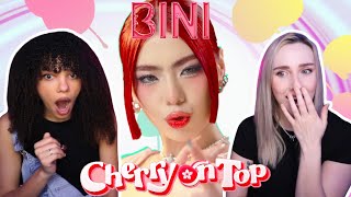 FIRST TIME REACTING TO BINI  Cherry On Top Official Music Video [upl. by Nosilla801]