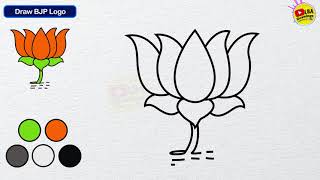 BJP LOGO Drawing  Bhartiya Janta Party Logo Drawing [upl. by Charis461]