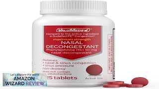 ValuMeds Nasal Decongestant PE 225 Tablets NonDrowsy Phenylephrine HCl 10mg Review [upl. by Ahsenit801]