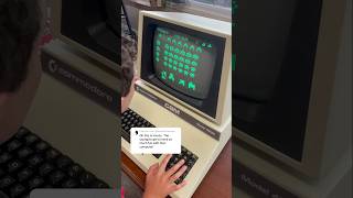 Gen Alpha student tries gaming on a PC from the 70s80s Loading Space Invaders on a Commodore PET [upl. by Aihsoj]