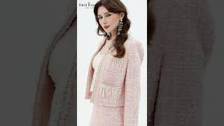 Pink Pearl Tassel Tweed Suit [upl. by Bannerman]