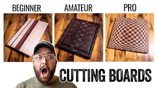 3 LEVELS of Cutting Boards  Beginner to PRO Build [upl. by Truscott]