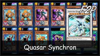 QUASAR SYNCHRON  F2PP2W Deck Analysis amp Testing YuGiOh Duel Links [upl. by Ayotyal584]