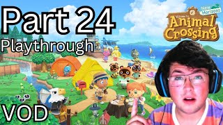 Animal Crossing New Horizons Full Playthrough  Part 24  Catching All The Fish in ACNH [upl. by Donn]