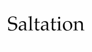 How to Pronounce Saltation [upl. by Dailey]