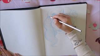 ASMR Drawing in my sketchbook no talking [upl. by Lombardo803]