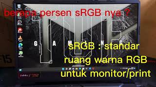 Cara Melihat persentase sRGB layar LCD Monitor [upl. by Niple]