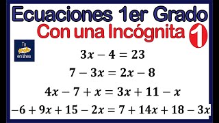 Ecuaciones de Primer Grado Método Paso a Paso  Matemáticas Fáciles matemáticas [upl. by Namhar]