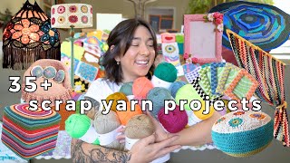 35 crochet scrap yarn ideas  colorful yarn haul and easy crochet projects [upl. by Vivian417]