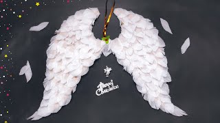 Easy Angel wings makingDIY Christmas Angel Wings from card board Christmas Decorations ideas [upl. by Nedrah]