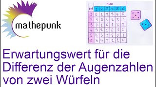 Erwartungswert für die Differenz der Augenzahlen von zwei Würfeln [upl. by Onia12]