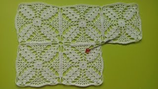 Mantel a crochet con uniones de cuadros paso a paso [upl. by Einnol]