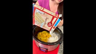 3 Ingredient Peach Cobbler 🍑 dessert easyrecipe peaches [upl. by Neliac545]