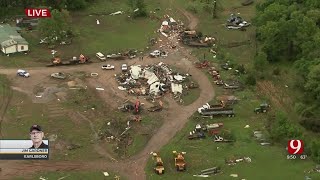 Jim Gardner Flies Over Earlsboro Tornado Damage [upl. by Tnomad86]