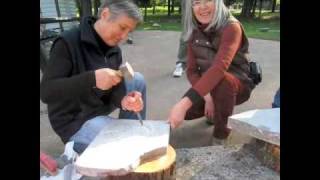 cosmogramms stone carving workshop with Marko Pogacnik in Osoppo italy in may 2009 [upl. by Esta]