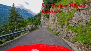 Switzerland 2024  driving from St Beatus Höhlen to Sigriswil via Justistal valley Uncut version [upl. by Beghtol]