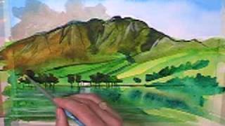 How to paint a watercolour painting of a Scottish Loch [upl. by Nalani]