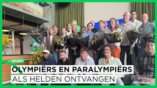 Rotterdamse Olympiërs en Paralympiërs als helden ontvangen  SPORT [upl. by Ennayr]