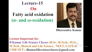 Alpha and Omega oxidation of Fatty acidfatty acid oxidationLipid Metabolism by Dheerendra Kumar [upl. by Flori]