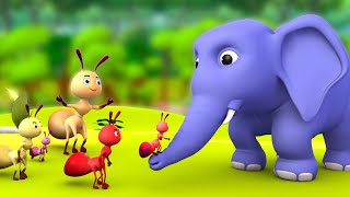 The Elephant amp Ant 3D Animated Hindi Moral Stories for Kids  घमंडी हाथी और चींटी हिन्दी कहानी Tales [upl. by Aver]