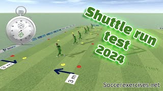 Shuttle run  beep test 2024 complete test with free music download  Soccer Exercises  288 [upl. by Zena]