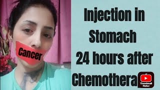 Injection in stomach after chemotherapy [upl. by Nauhs358]