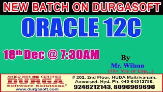 New Batch On ORACLE 12C by Mr Wilson On 18th Dec 2017 730AM At MaitrivanamHYD  Offline Batch [upl. by Akcemat332]