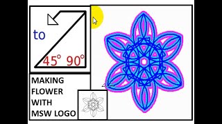 MSW logo tutorialMSW LOGO Flower commandsRepeat commandLogo commands for class 3 amp 4 [upl. by Anilac]