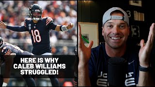 Here Is Why Caleb Williams Struggled  Film Breakdown  Week 1 [upl. by Kata228]