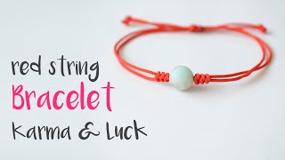 DIY How to make red string lucky bracelets [upl. by Yesnik593]