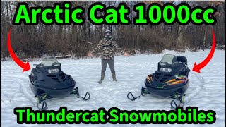 Ripping the Arctic Cat Thundercat 1000cc Snowmobile VERY FAST [upl. by Stacy]