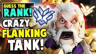 CRAZY FLANKING Tank 200IQ INSANE Plays  Overwatch Guess the Rank [upl. by Huppert]