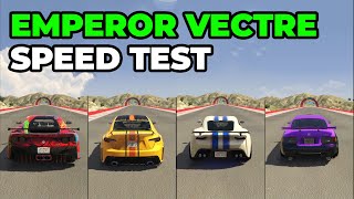 EMPEROR VECTRE Vs Pariah Vs Calico GTF Vs Itali GTO  Speed Test  GTA 5 Online [upl. by Rimola]