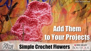 Learn How to Crochet Simple Flowers with Mikey from The Crochet Crowd [upl. by Arobed]