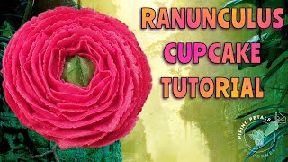 Ranunculus cupcake flower tutorial [upl. by Sabra]