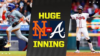 INSANE BACKANDFORTH INNING BETWEEN METS AND BRAVES 10 RUNS SCORED [upl. by Ahsie]