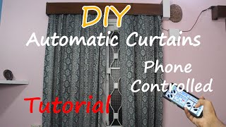 DIY Automated Curtains Tutorial  Phone Controlled  Complete Build [upl. by Wilen]