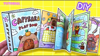 Tutorial Capybara Squishy Book DIY gamebook paperdiy quietbook [upl. by Anay]