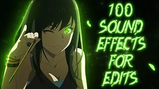 100 Sound Effects For Edits [upl. by Hollister718]