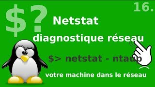 Linux Astuces  16 Netstat découverte des connexionsports et routes [upl. by Odnalro]