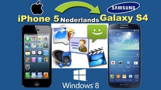 iPhone naar Galaxy S4 Data Transfer Hoe alle bestanden van de iPhone 5 naar Samsung Galaxy S4 [upl. by Abeu]