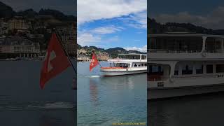 Ein Schiff auf dem Vierwaldstättersee bei Luzern [upl. by Puglia844]