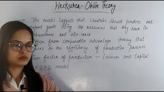 Heckscher Ohlin Theory  by komal mam  EKOM ACADEMY [upl. by Benoit]