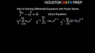 Solving Differential Equations with Power Series [upl. by Yuhas]