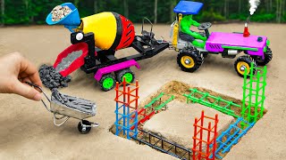 40 Minutes Diy tractor making mini High Power Concrete Mixer  House construction Science Project P4 [upl. by Eidnak780]